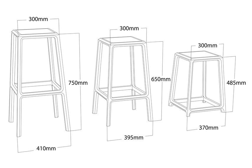 Plans of Chamfer stool.