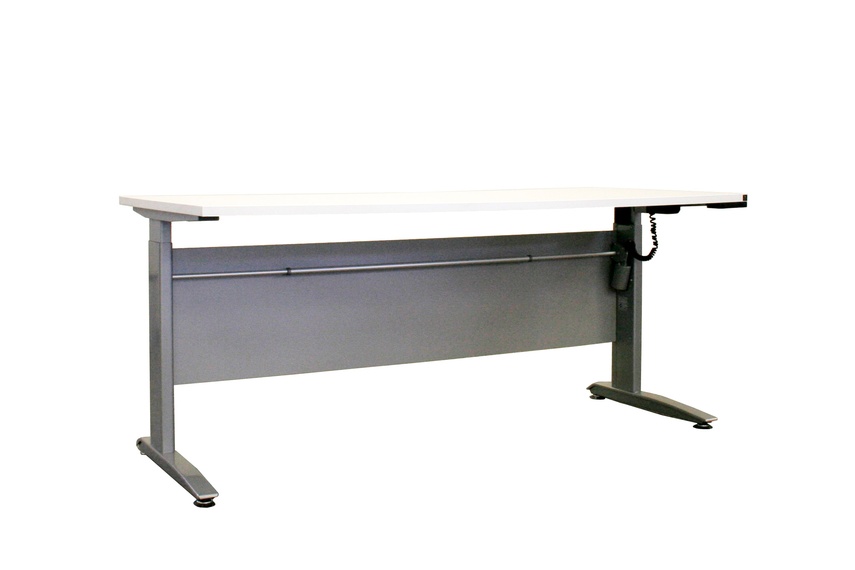 The desk is available in a range of sizes, from 690cm-1210mm