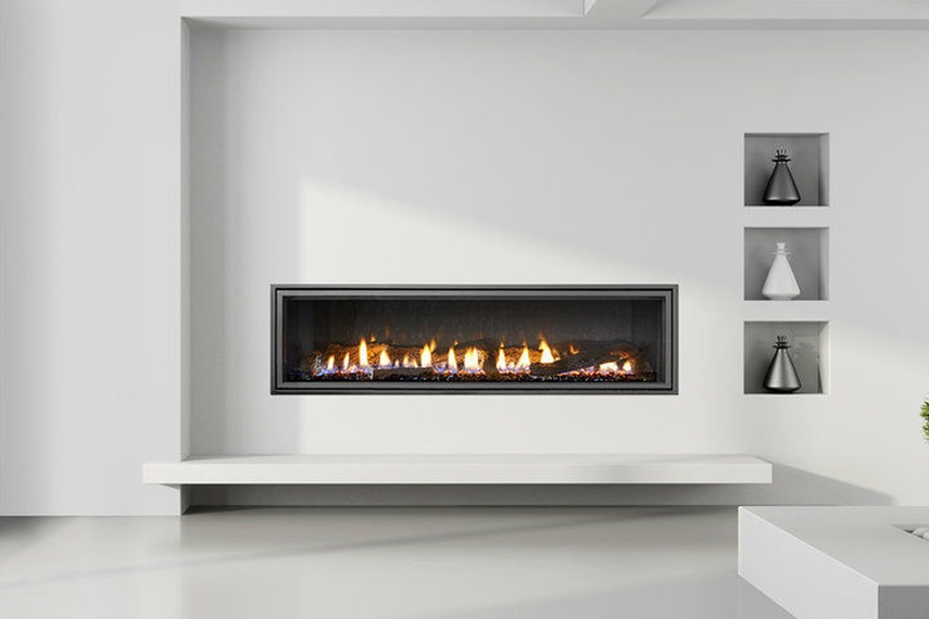 The Mezzo 1600 gas fireplace by Heat & Glo.