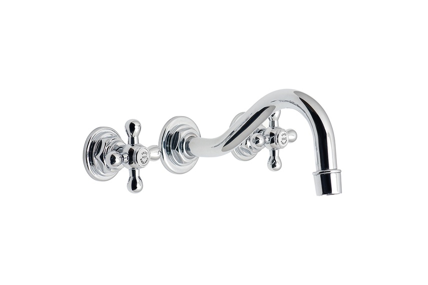 Victoriana wall-mounted basin mixer.