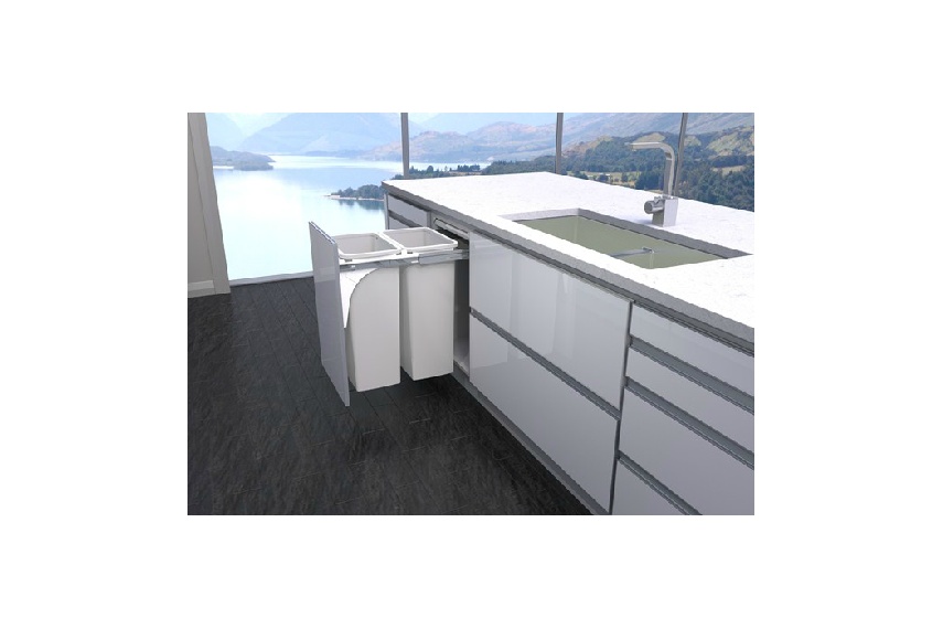 Hideaway bins are a simple answer for storing waste and recycling within your kitchen.