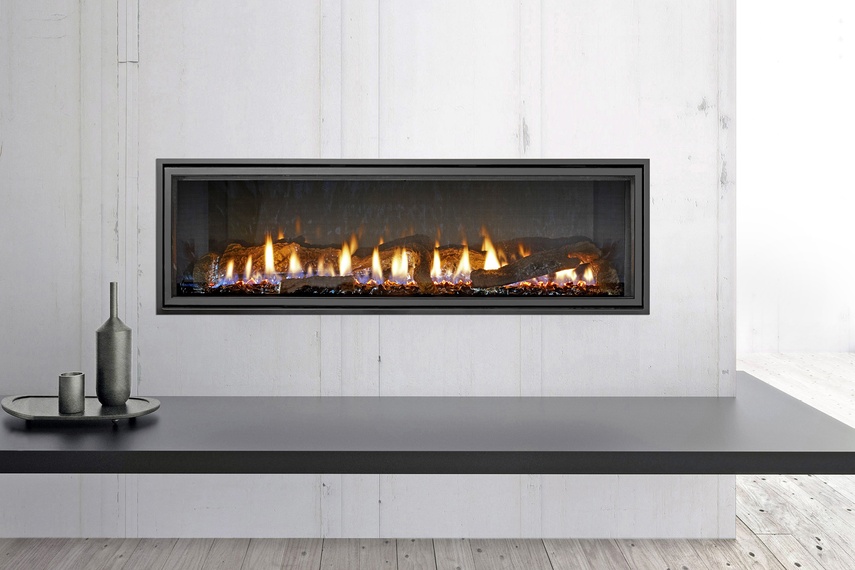 The Mezzo 1300 gas fireplace by Heat & Glo.