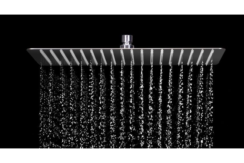 Square Vibrant shower head, 500mm.