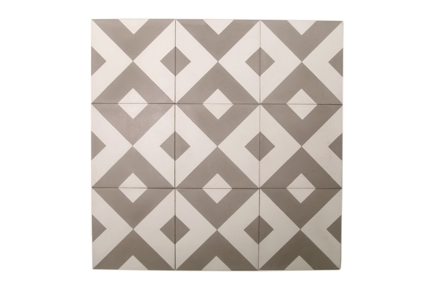 Crosseye encaustic tiles from Gallery 4.