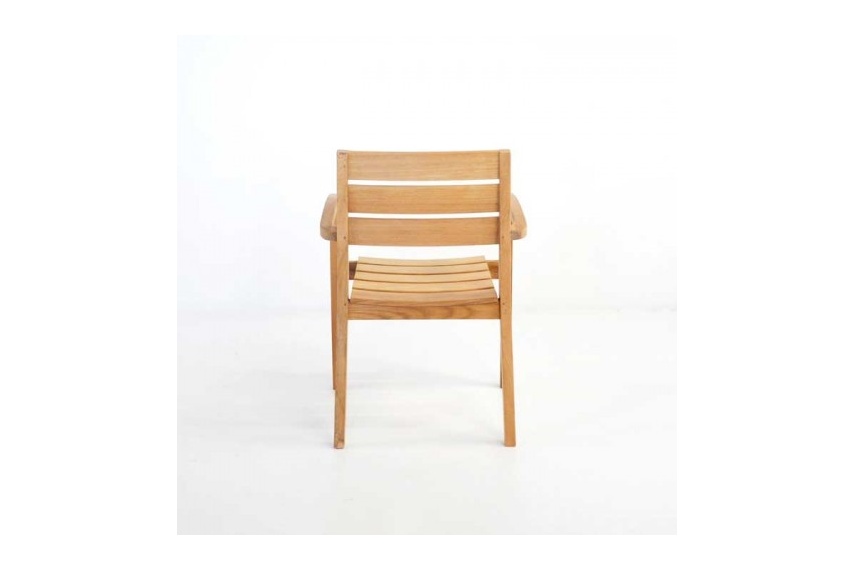Horizon A-Grade teak stacking armchair