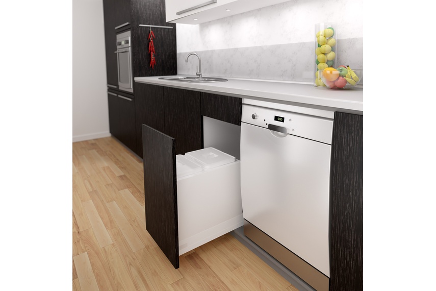 Tanova kitchen bin, drawer frame and bucket insert 2x24L buckets for 400mm cabinet.