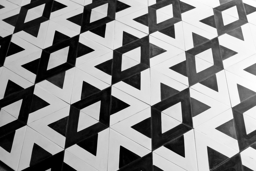 Pinos by huguet floor tiles come in a range of patterns.