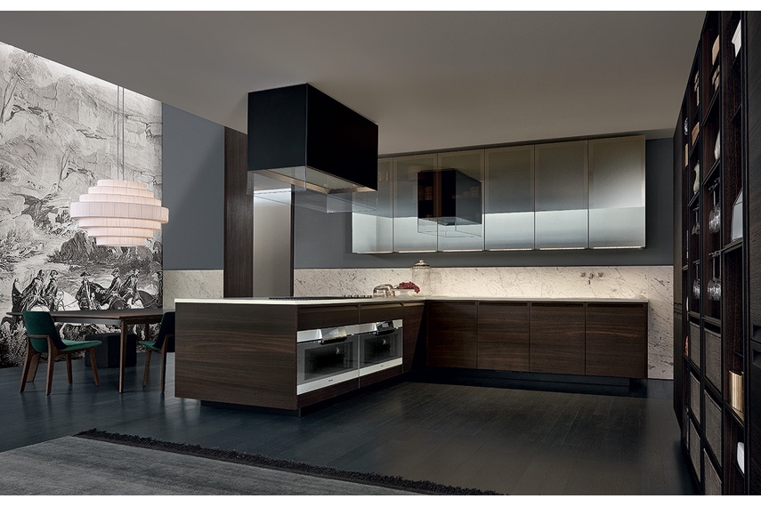 A modern, attractive and sleek kitchen.