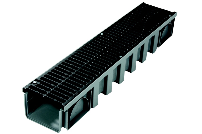 The 200mm water drainage system comes in three different grate options.