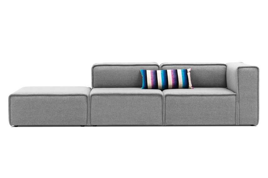 Carmo modular sofa system shown in light grey felt