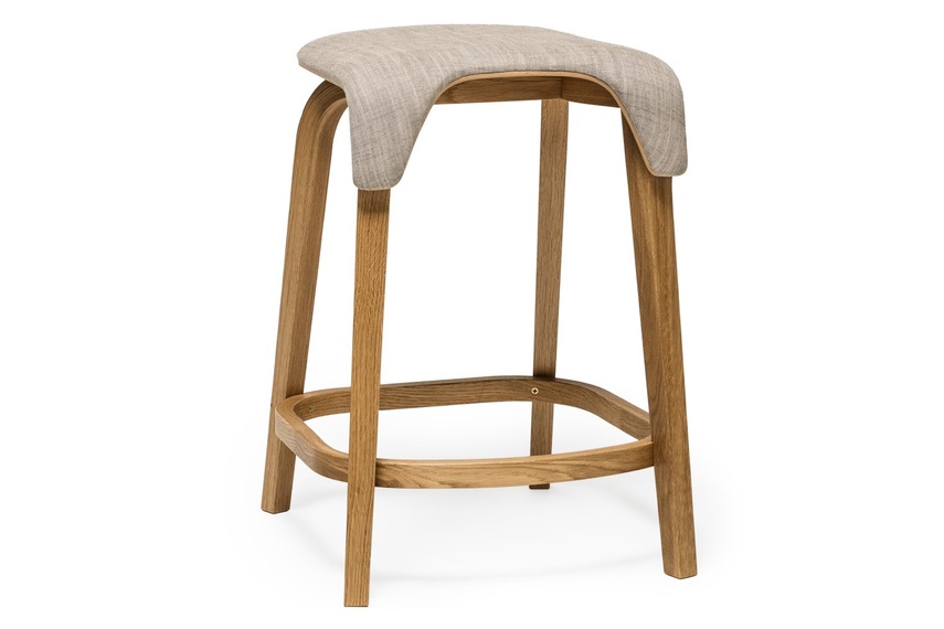 Upholstered Leaf bar stool.
