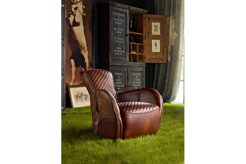 The Saddle chair evokes the spirit of freedom and the harnessing of power that a saddle represents.