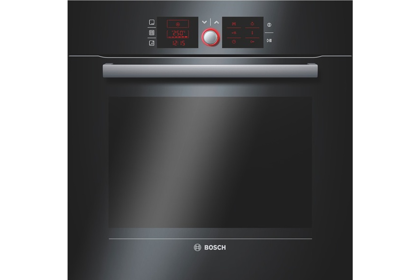 Black 60cm single oven.
