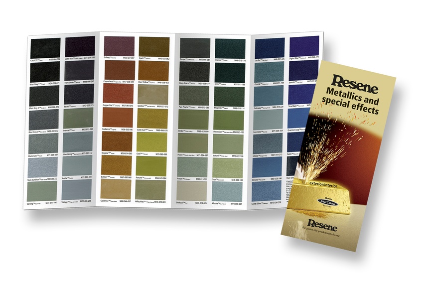 Resene Metallics and special effects chart