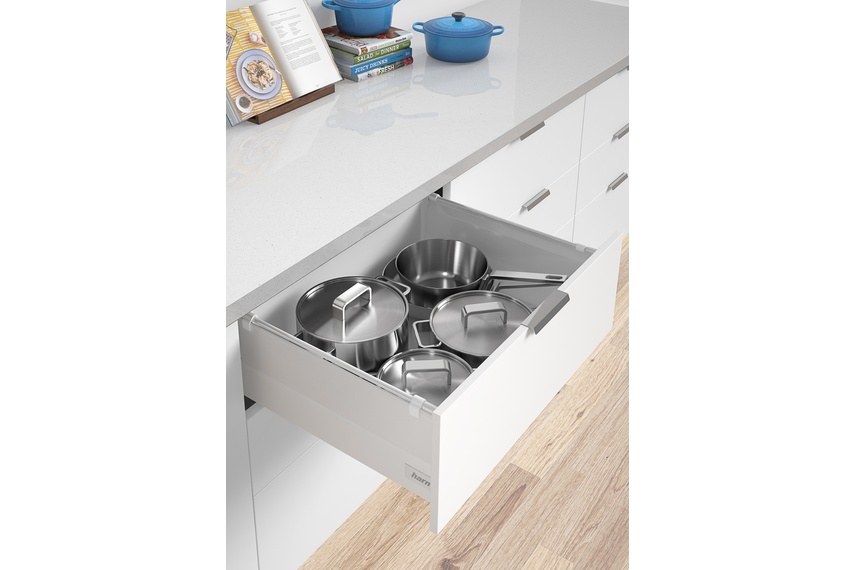 Harn Ritma Cube drawer HS model, includes extension side panel.