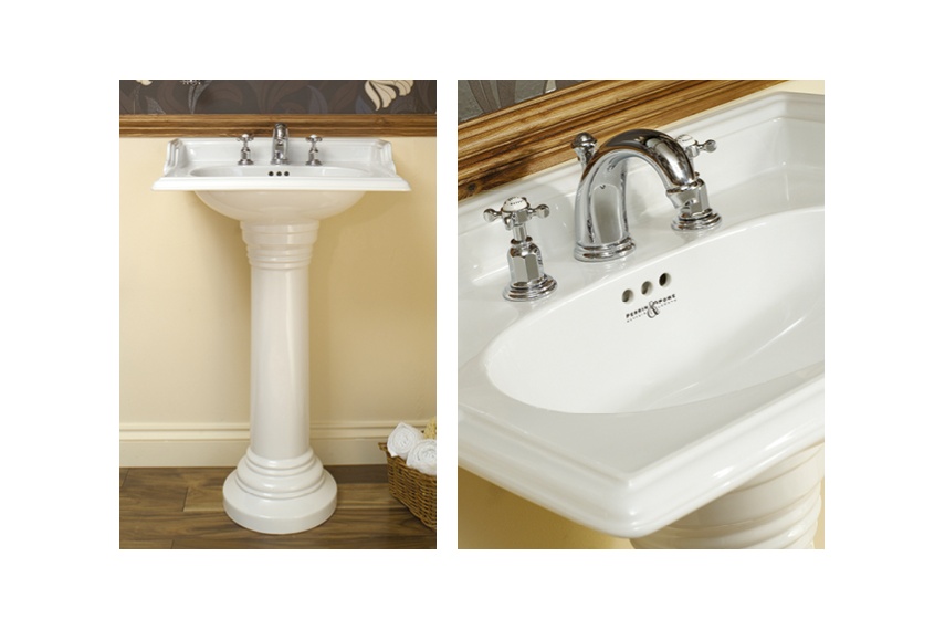 Perrin & Rowe Victorian 630mm basin and pedestal