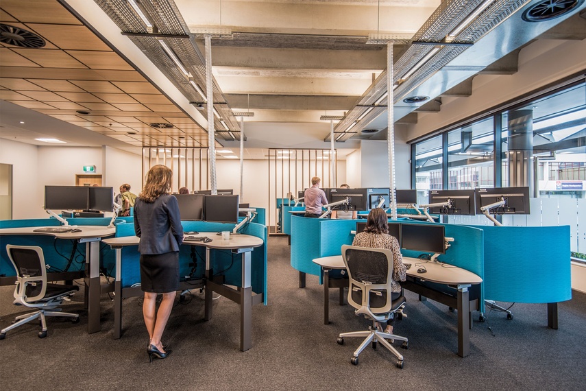 Engage sit to stand kidney desks with Divide screens.