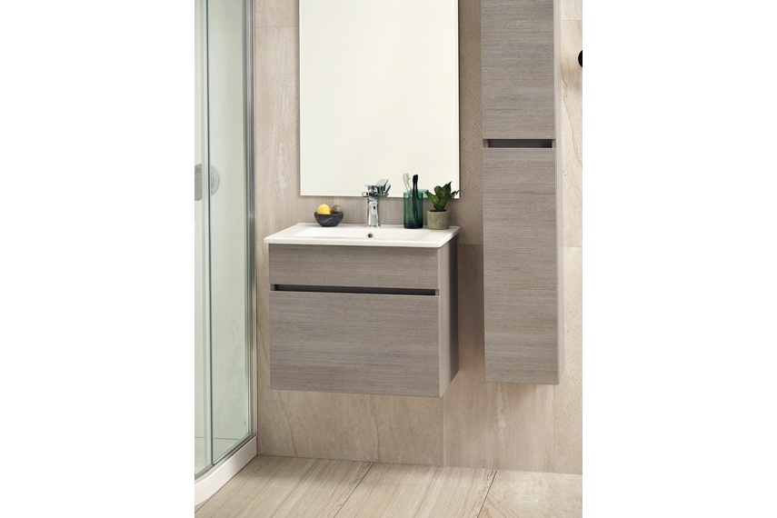 Pinnacle slim vanity in Basalt.