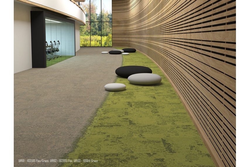 Urban Retreat One carpet tile – Flax Grass.