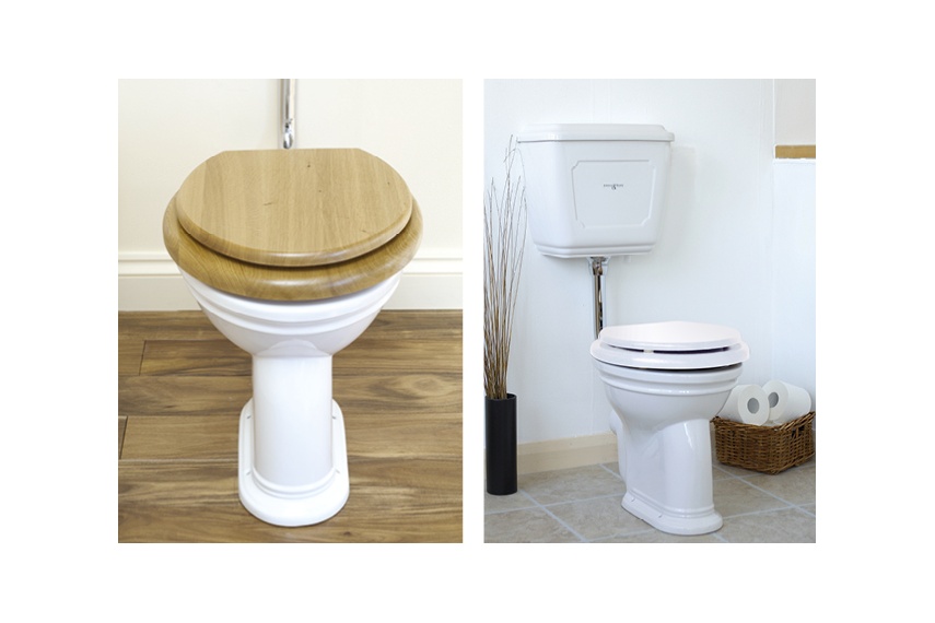 Perrin & Rowe Victorian close coupled toilet - available S or P trap with variety of seats options