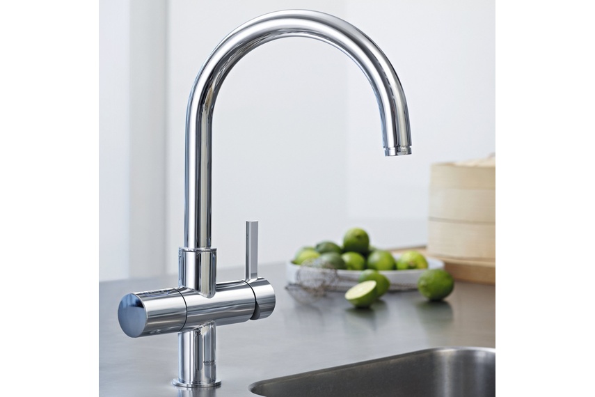 Blue Pure kitchen mixer.