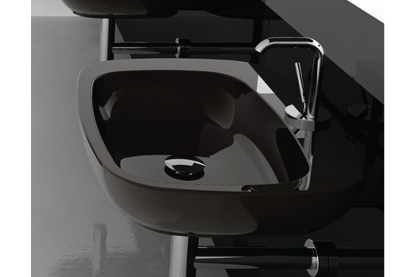 Dial black wall basin