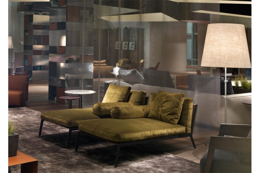 Happy designed by Antonio Citterio for Flexform, includes a feather-filled seat and back cushions