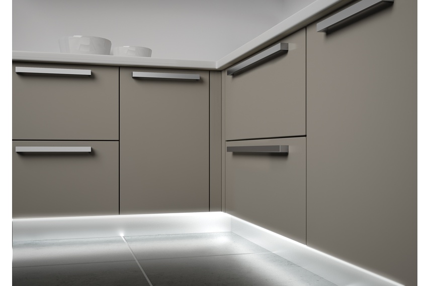 Domus Line LED strip lighting - built into toekicks.