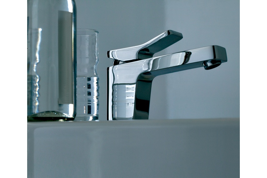 Soft basin mixer.