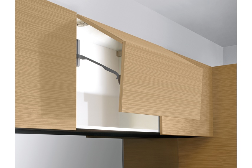 SAL412-415 Salice overhead lift system bifold flap door.