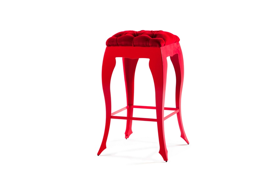 Evolute barstool – scarlet