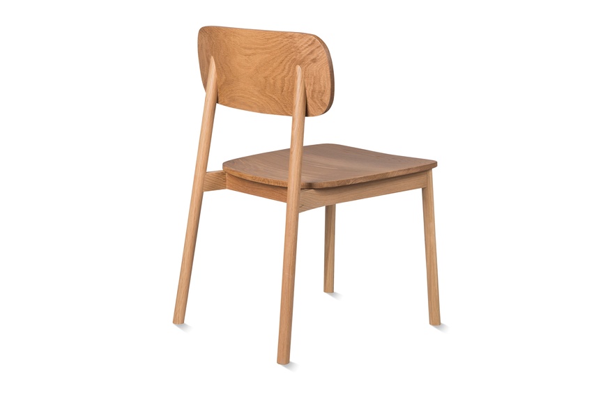 Back view of the Radial dining chair.