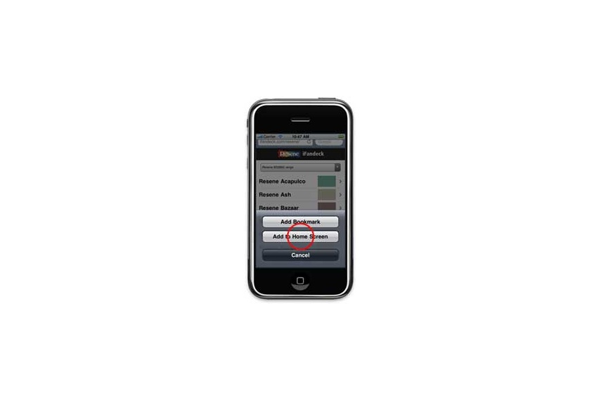Press 'Add to Home Screen'