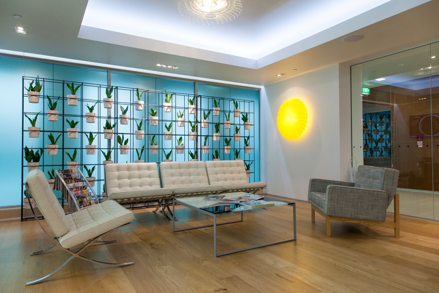 Reception Stacked Plant Wall by GreenAir