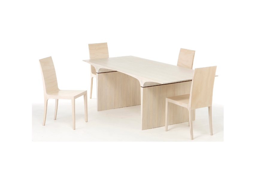 Planar table and chairs