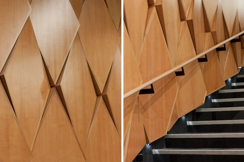 Acoustic Southland Maple wall panels by Woodform Design Selector